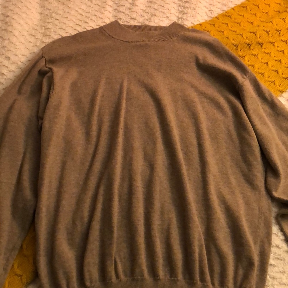 Tan high-neck sweater